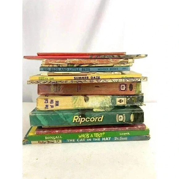 VTG Lot of 15 Children Books Assorted 60s 70s Cat in the Hat Jungle Book Kids - Picture 5 of 7